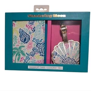 Wandering Moon Passport Case and Luggage Tag Set